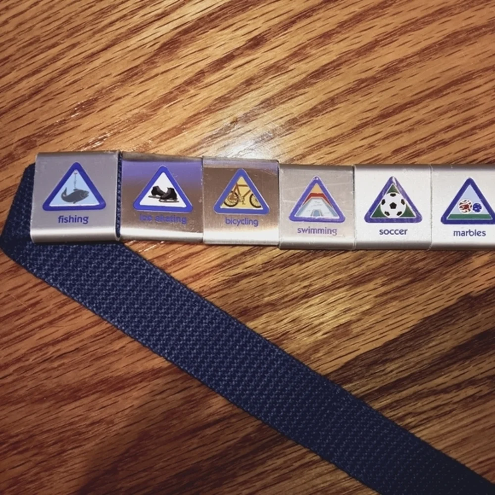 BSA Cub Scouts Belt - 18 Metal‎ Slides!